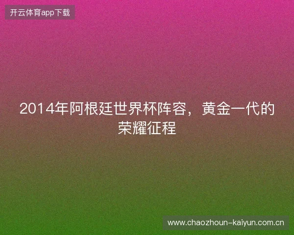 2014年阿根廷世界杯阵容，黄金一代的荣耀征程
